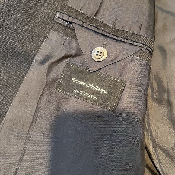 Ermenegildo Zegna Multiseason Blazer 42R (52) Italy Sport Coat Wool Gray READ - Picture 11 of 15
